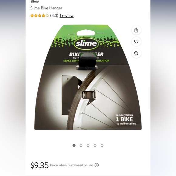 Slime (1) Bike Hanger for ceiling or wall; Extra Strong. NEW!! - Picture 5 of 7